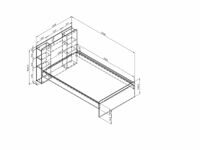 Кровать односпальная ДЕЛЬТА Лофт 19.12